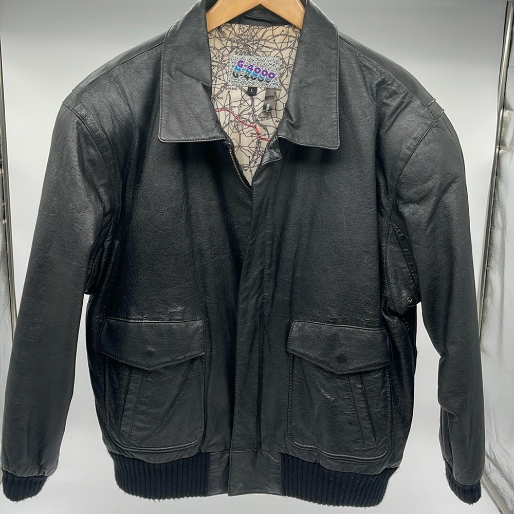 Vintage G-4000 Leather Flight Jacket Men’s Large